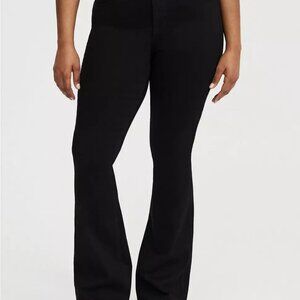 Torrid Bombshell High Rise Flare Black Jeans 14R NWT